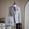 Douyin Bestseller Men's Notched Lapel Business Casual Three-Piece Suit Set