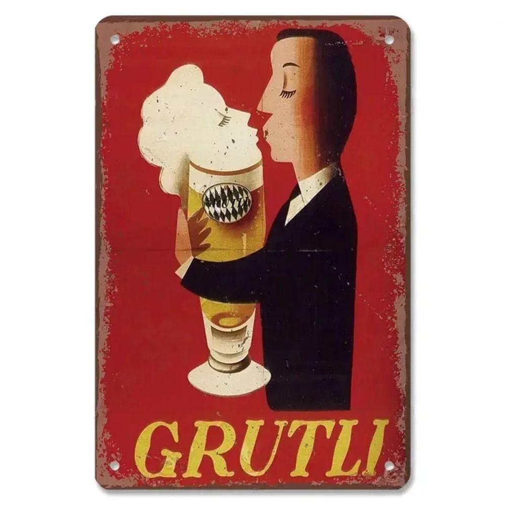 Vintage Beer Brands Metal Tin Sign Bar Tavern Home Decor