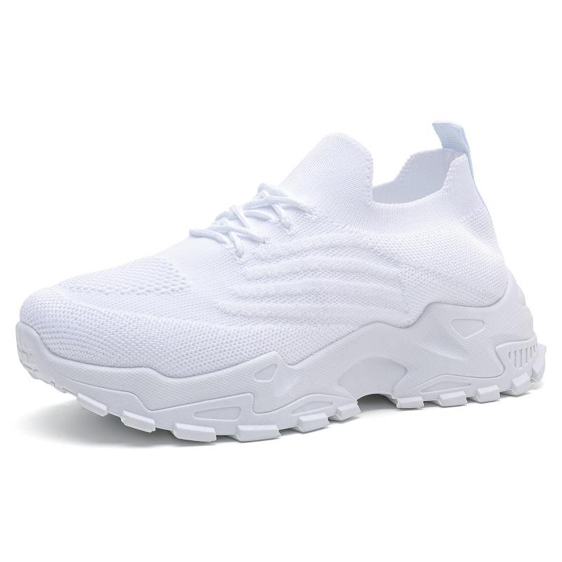 Label 2025 new foreign trade women's shoes soft sole comfortable casual fashion sports shoes breathable fly woven mesh shoes
