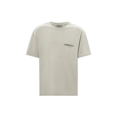 Essentials Fleece Crew Neck T-Shirt Men Tops Beige Linen FOG-FW21-114