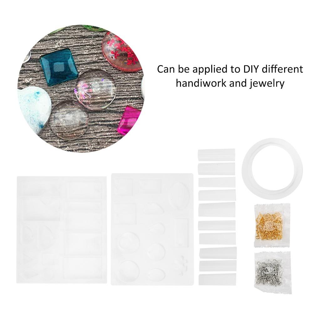 213pcs Elastic Silicone Jewelry Mould Reusable Silicone Casting Mould DIY Handiwork