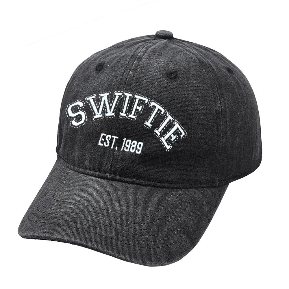 

Swift Alison Taylor Letters Baseball Cap Breathable Sunshade Hat Cotton Unique чорний