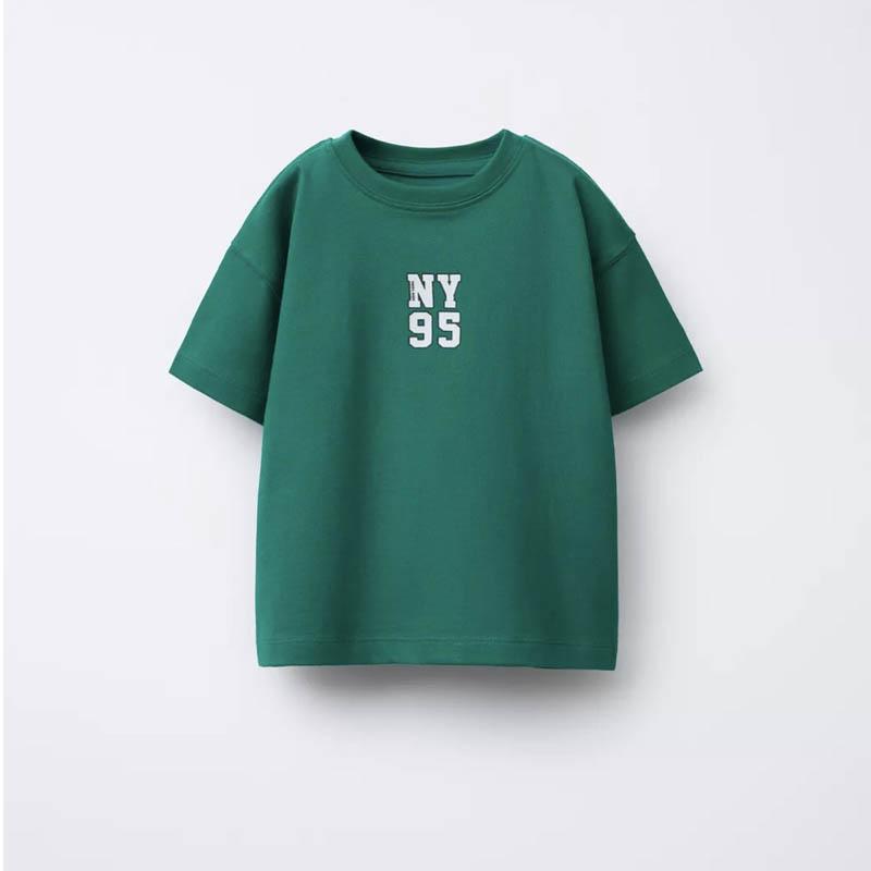 Children s Double-sided Printed Cartoon Summer Short Sleeved Top, Fashionable Round Neck T-shirt 110