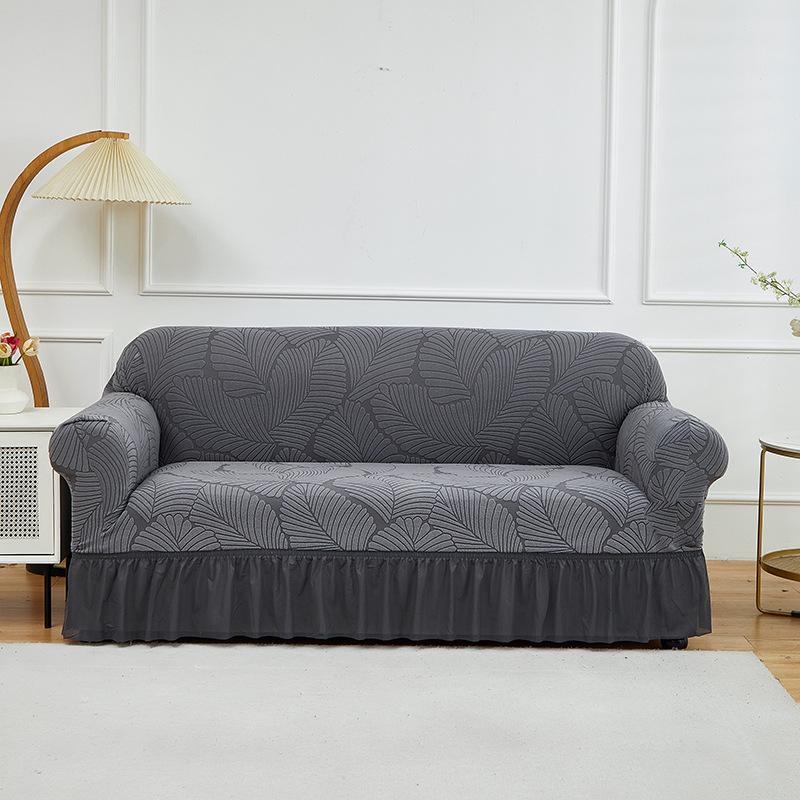 Towel Jacquard Sofa Cover Skirt Elastic Sofa Cover Living Room Combination Non-Slip Elastic Sofa Cover