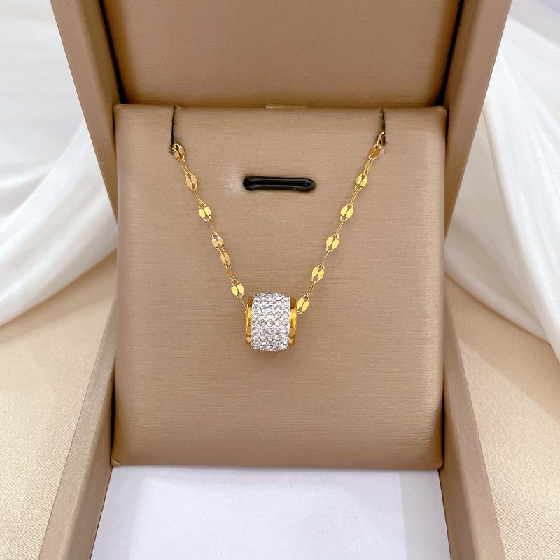 Geometric Animal Temperament Personality Minimalist Wind Furnace Real Gold Necklace Female Collarbone Chain