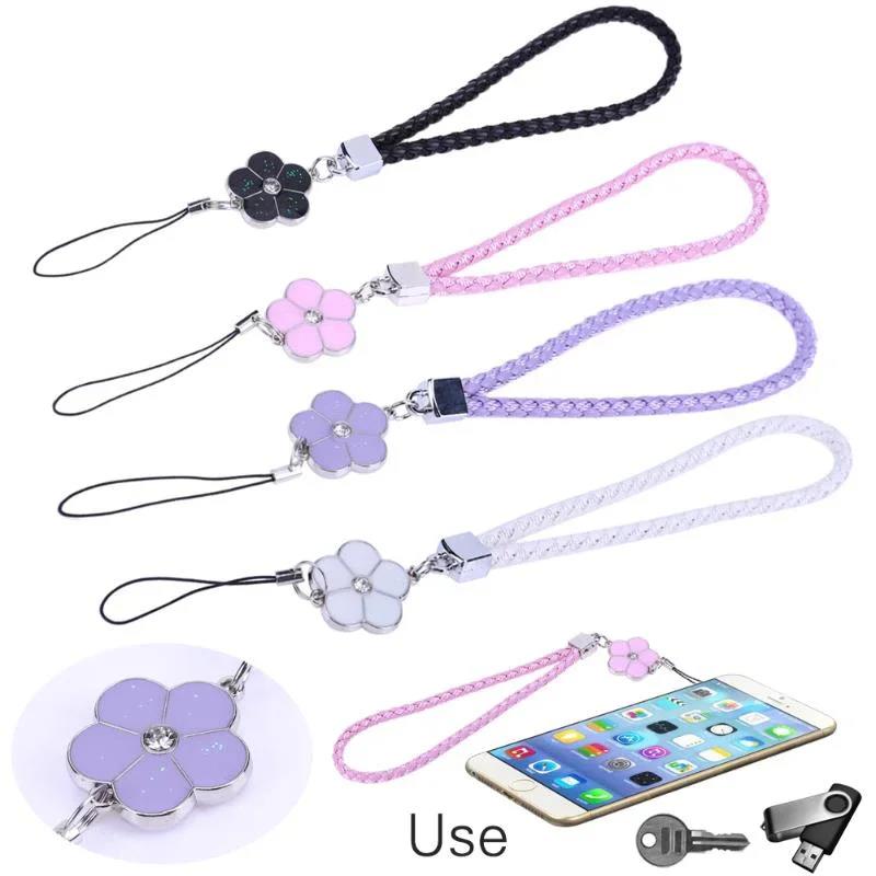 Kleiner Blumen-Handy-Handgelenkriemen - Universelles Zubehör für iPhone, Huawei, Samsung & Xiaomi, Passend für USB, Ausweis & Schlüsselanhänger
