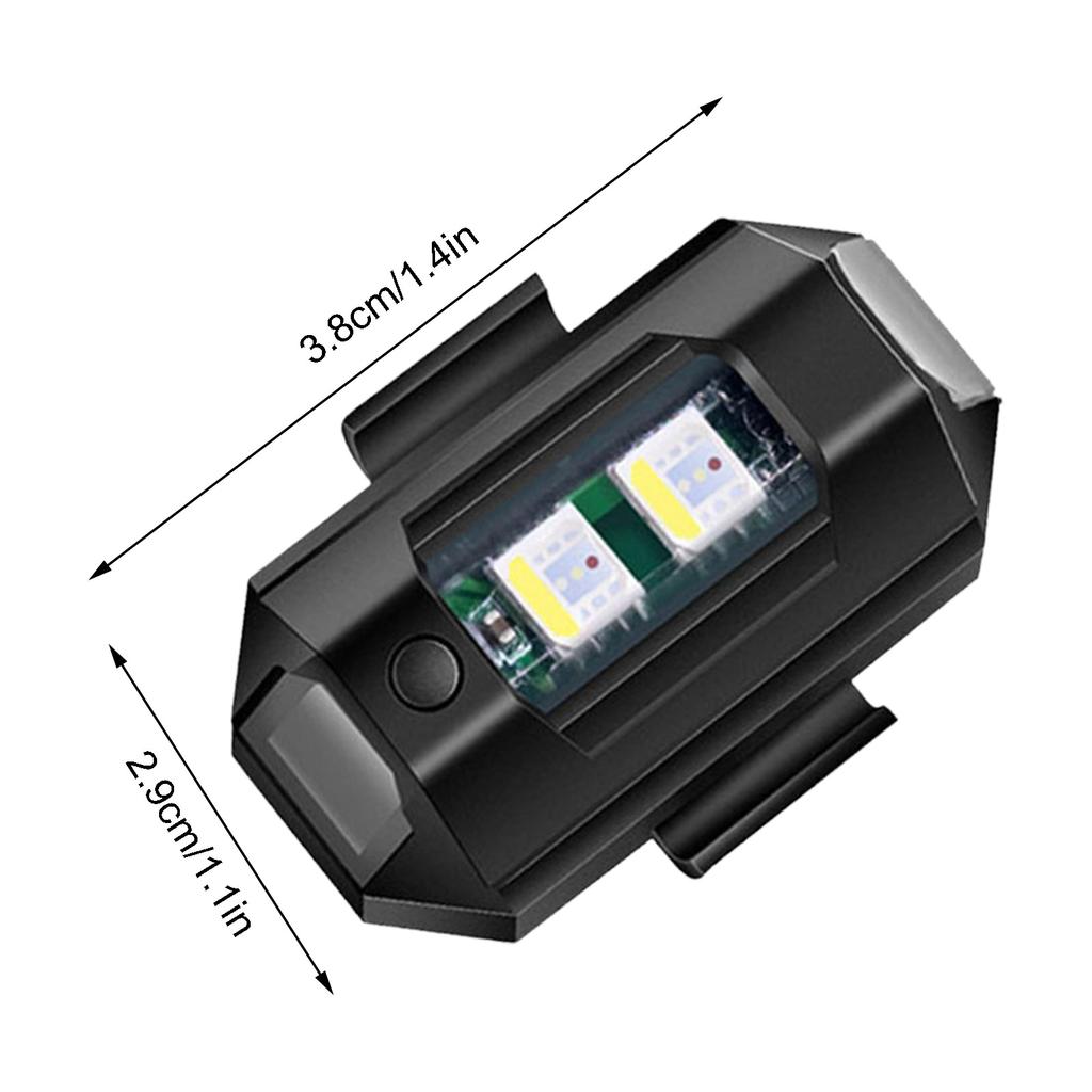 Drohnen-Blitzlichter, Antikollisionsbeleuchtung, wiederaufladbar für Sicherheit bei Nacht, leichtes, lange Akkulaufzeit, RGB-LED-Licht für Drohnen