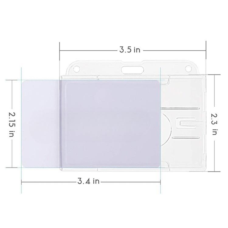 1 Pcs Aluminum Alloy Card Cover Case Bank Business Work Card Holder with ABS Retractable Badge Reel Credit ID Card Badge Bag