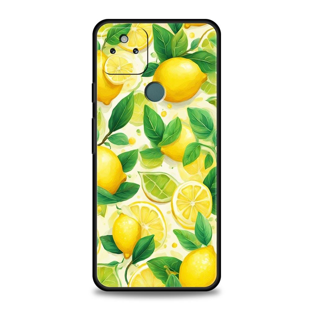 

Summer Fresh Fruit Lemon Print Phone Case Cover for Google Pixel 10 9 8 7 6 9A 8A 7A 6A Pro Shockproof Soft TPU 10 Pro XL Shell Pixel 10 Pro