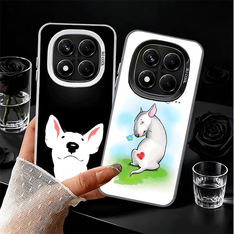 Bull Terrier Dog Cute Puppies Soft Phone Case for Samsung Galaxy S24 S25 FE S26 Edge S23 Ultra S22 Plus S21 + Shockproof Cover B