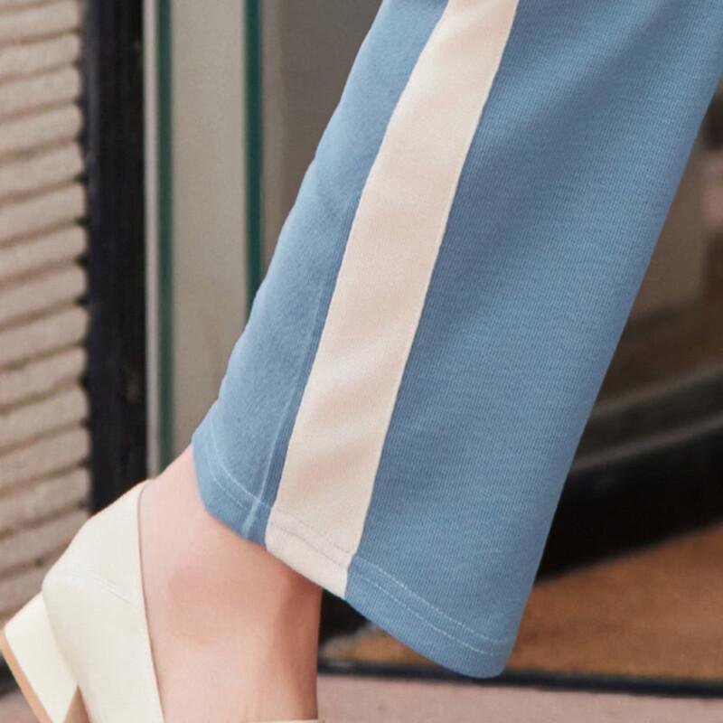 Pasite Damen Sommer Sportliches Farbblock Zweiteiler