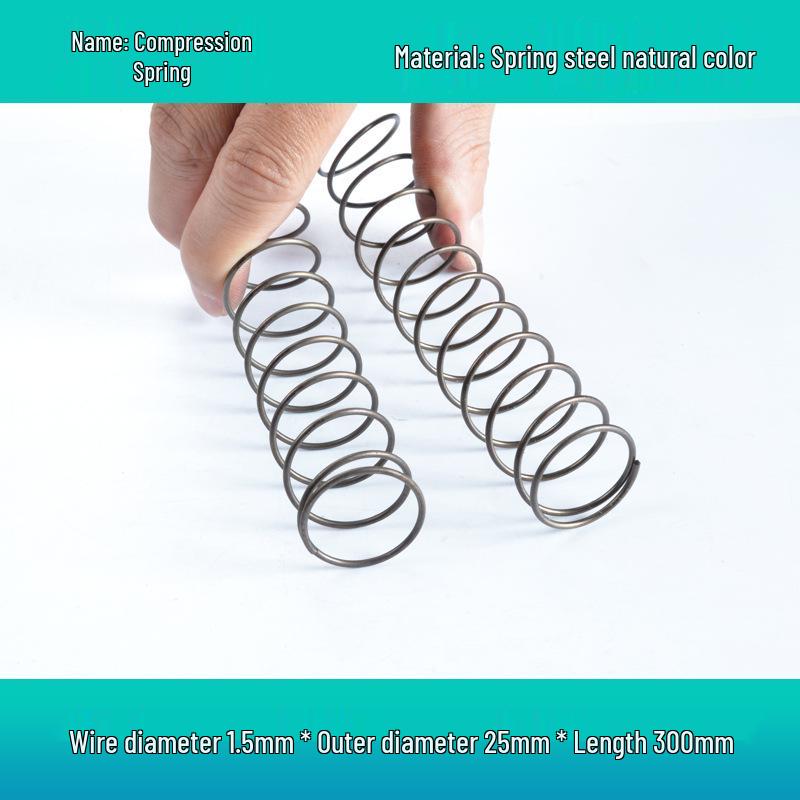 Steel Wire Compression Spring, 1.2-50mm Diameter, Long, Thin & Durable, Yellow, 300 Available