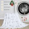FRAMICS Christmas Throw Blanket, Soft White Winter Fleece Blanket Throw, Silver Snowflake Warm Fuzzy Flannel Blanket for Couch Sofa Decorative