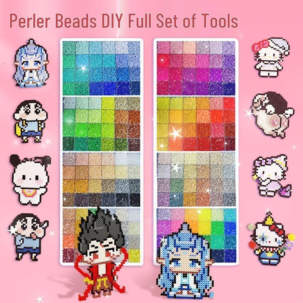 Pin Dou Dou 3D Fusion DIY Kit: Complete Set with Tools & Ironing Paper, COCO Pin Dou Design, Black/White Supplement Included