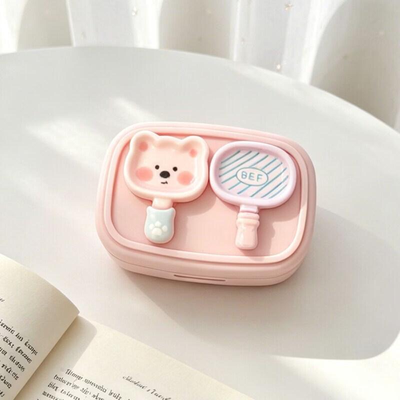 Cute Ins Style Frying Pan Contact Lens Case