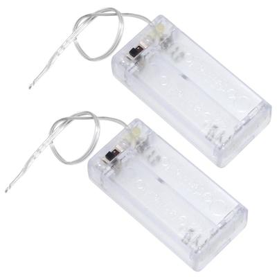 KAUMO Battery Box 2 AA Batteries In Series 3V Translucent
