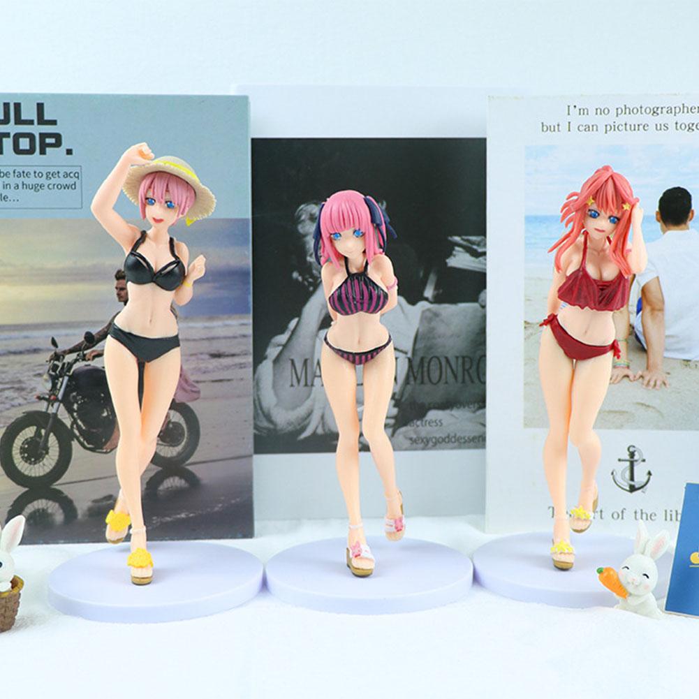 Anime Nakano Ichika Figure Nakano Nino Nakano Itsuki Nakano Yotsuba action figure Swimsuit Girl figurine Static Collection Dolls