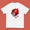 IT Pennywise Clown Mit Ballon Halloween Böser Clown Kostüm Horrorfilm Serienmörder Kinder T-Shirt