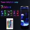 Jellyfish Lamp Color Changing Remote Control  Aquarium Tank LED Night Light Birthday Gift USB Charging Relaxing Mood