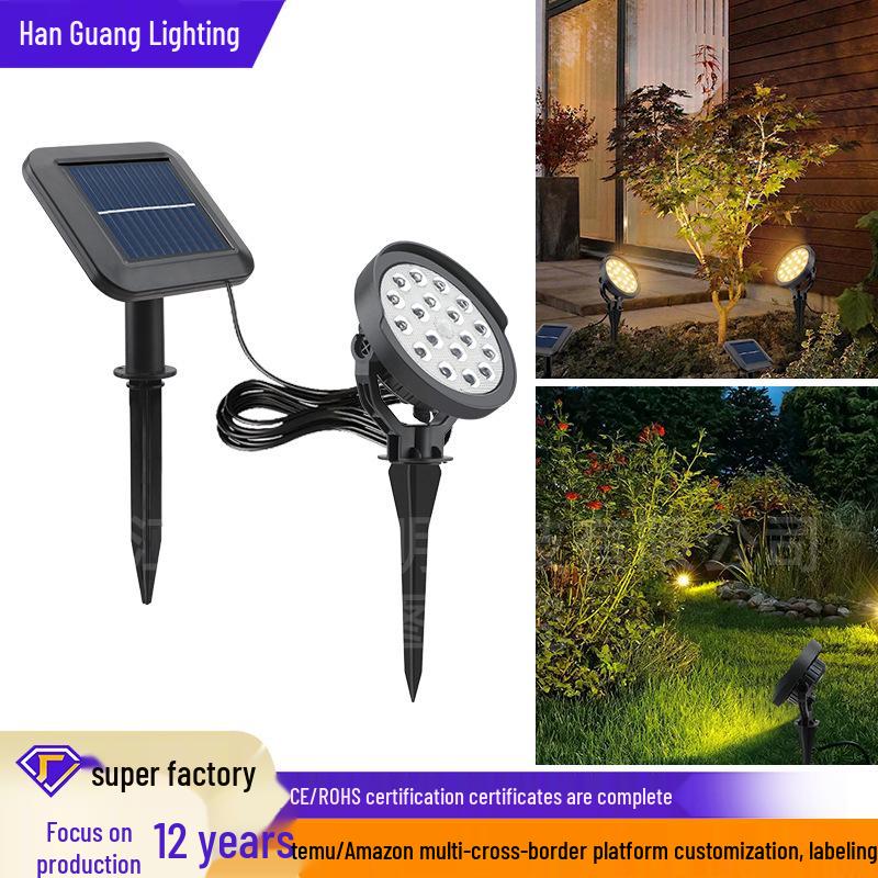 Waterproof Solar Tree Spotlight for Outdoor Courtyard and Garden