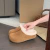 Fall/Winter New Style High-Heeled Front-Opening Slippers with Thick Soles Women's Shoes