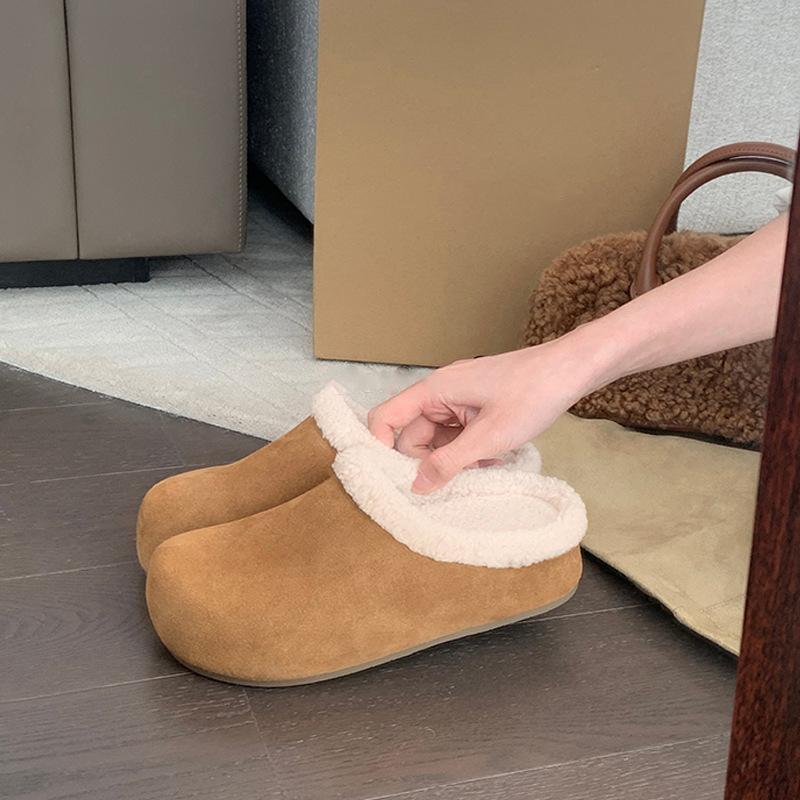 Fall/Winter New Style High-Heeled Front-Opening Slippers with Thick Soles Women's Shoes