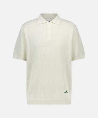 Sun Love Crochet Knit Polo Ivory