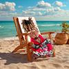 Personalized customized proof beach towel with Juice WRLD pattern - soft, absorbent,quick-drying,perfect swimming,camping&bathing