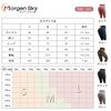 MORGEN SKY Yoga Pilates Long Fitness Sports Long JS01 Women's Pants, Wear, High-Waisted, Lift-Up, Sweat-Wicking, Quick-Drying, Butt-Shaping, Stretchy,