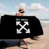 Fashion LOGO O-Off W-White Beach Towel Colorful Bath Towels Girl Microfiber Quick Dry Sand Free Beach Yoga Spa Gym Pool