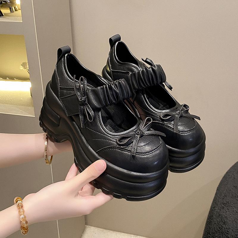 Baotou Sandals Women's Summer New Hollow Breathable Single Shoes Thick Sole Inner Height Increase Small Mary Jane Women's Shoes