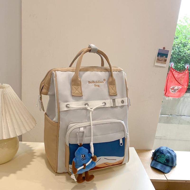 

Новый школьный рюкзак для девочек большой вместимости легкий рюкзак контрастного цвета школьный рюкзак для студенток колледжа дорожный рюкзак для ноутбука хаки