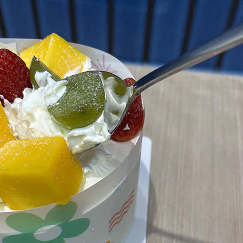 Stainless Steel Big Head Round Spoon Net Red Golden Dinner Long Handle Stirring