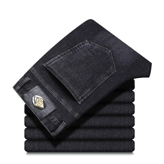 Premium Men's Elastic Straight-Leg Jeans - Trendy Business Casual for Autumn/Winter