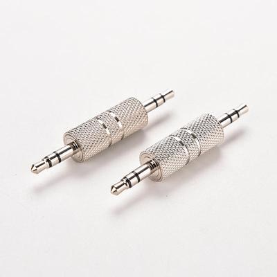 1 Peça Adaptador de Áudio Estéreo Macho para Macho 3,5 mm Conector Acoplador Jack para Fone de Ouvido