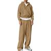 Men's Winter Hoodie Zip Up and Sweatpants Set Casual Tracksuit