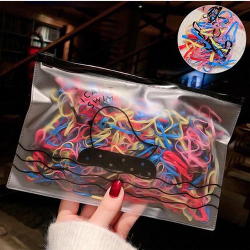 Disposable Rubber Hair Bands for Girls and Babies, Strong Grip, Gentle On Hair, Colorful Hair Accessories.