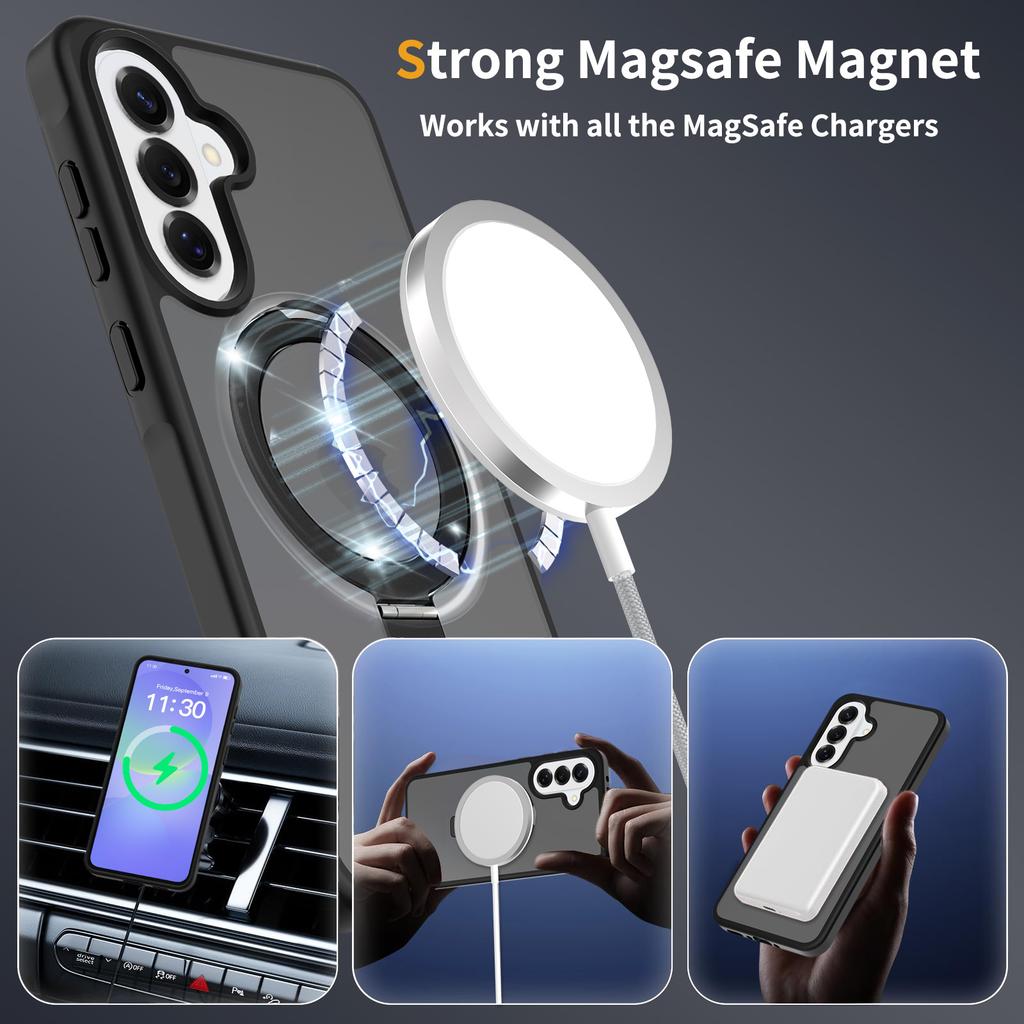 Anti-Fingerprint Wireless Charging Phone Case for Samsung Galaxy A57 5G S26 Ultra A17 A56 A37 A36 A16 A26 S25 FE S23 S24 Plus