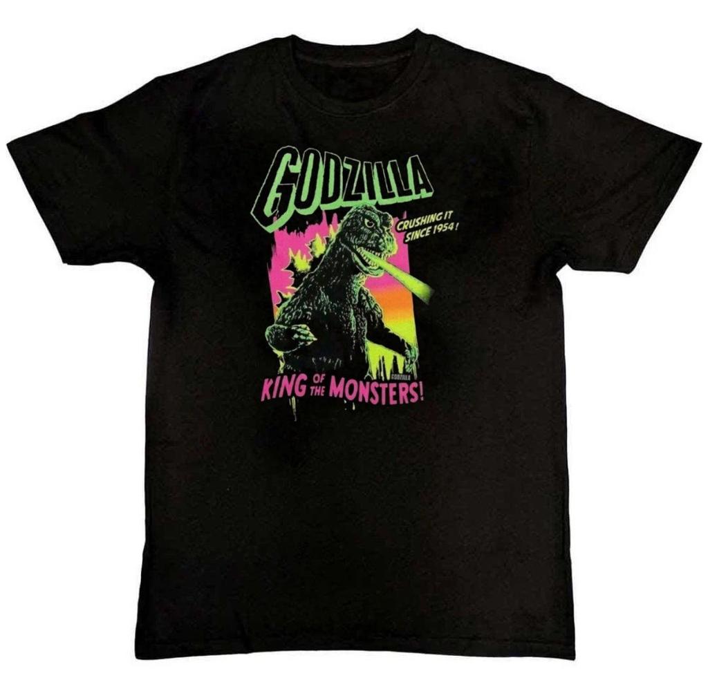 Godzilla King Of The Monster Graphic Print Mens T-Shirt