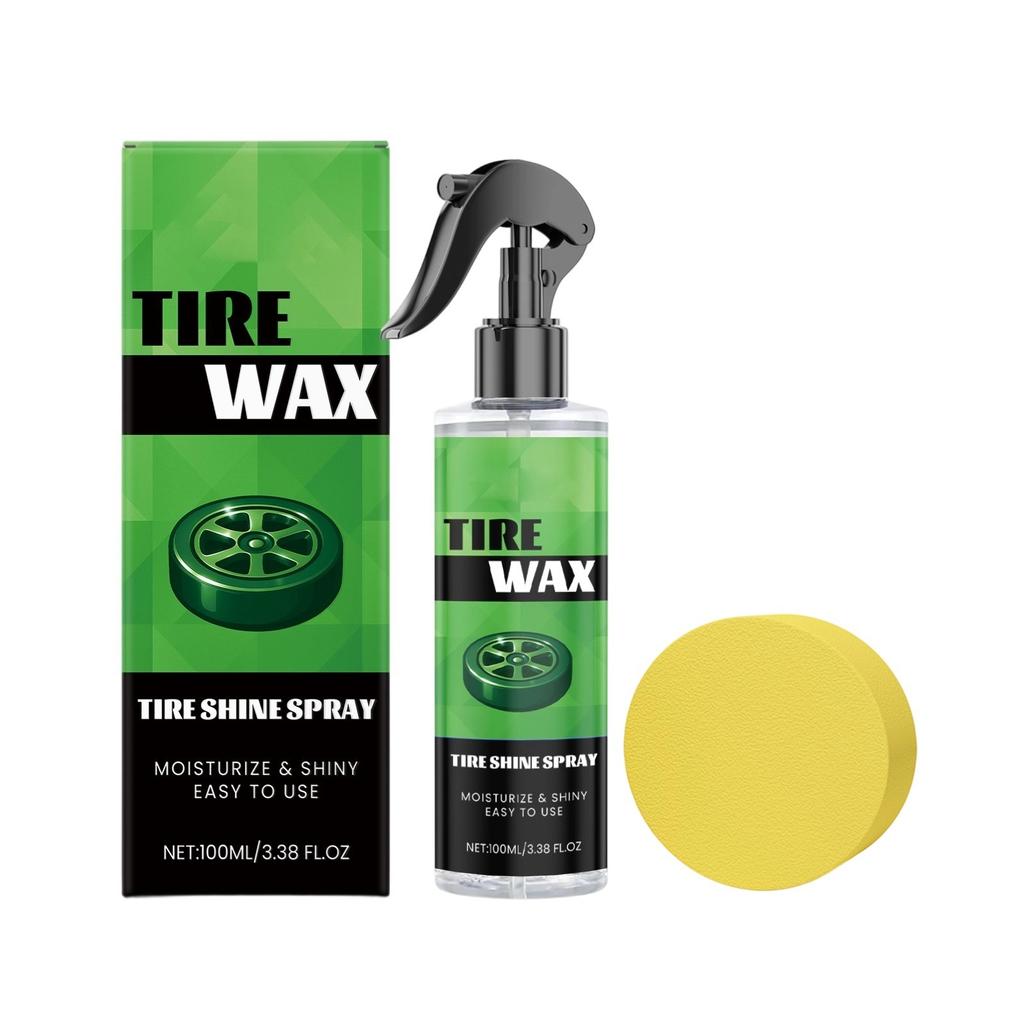 Wheel Gloss Spray Set Car Tire Maintenance Decontamination Polishing Black Gloss Care Agent 100ml