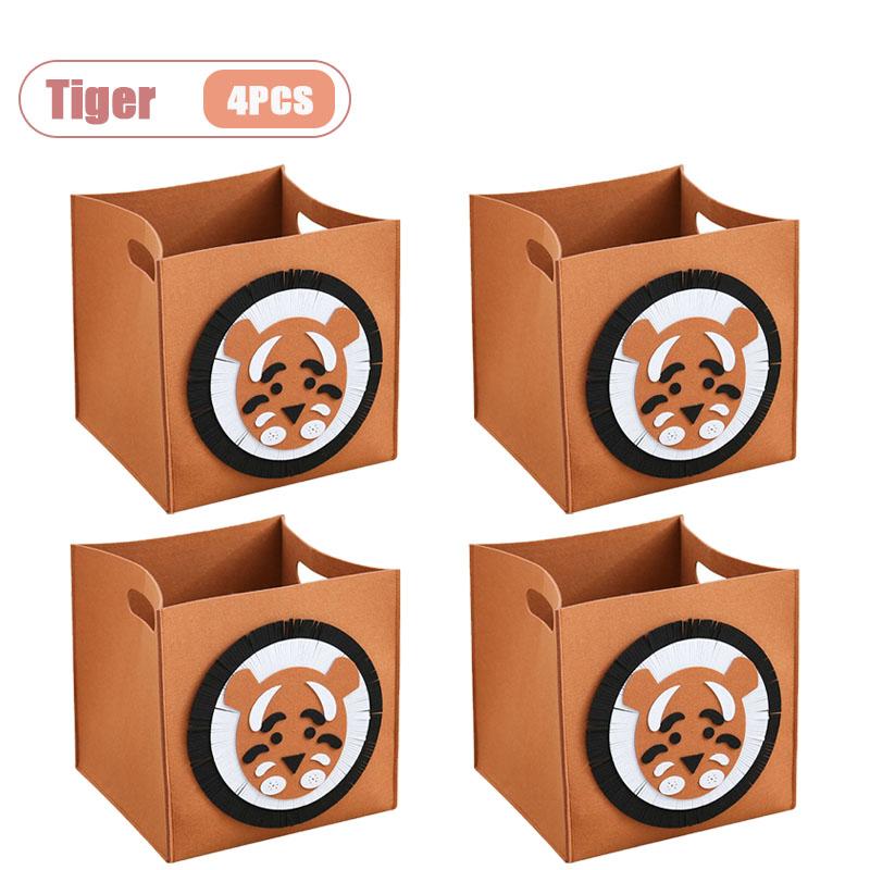 Square Design Storage Bin Pet Toy Snack Organizer Bathroom Laundry Felt Basket Multi Purpose Household Container Organization