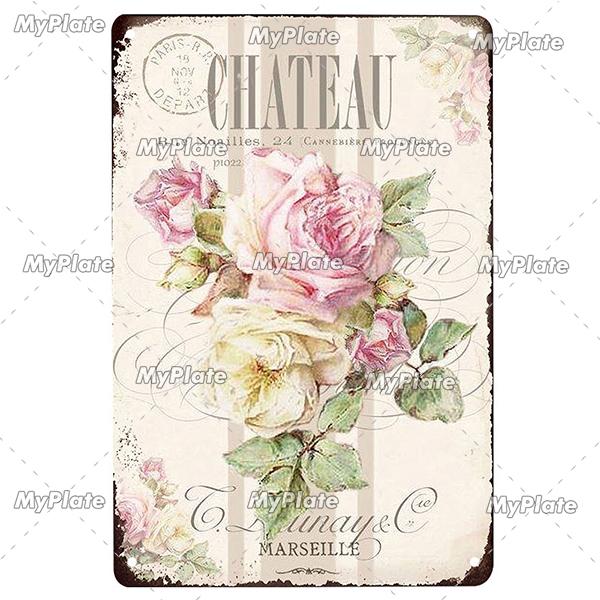 Rose Vintage Metal Sign Tin Sign Vintage  Decoration Plaque Home Wall Decor Bar Sign Home Decor Poster Custom