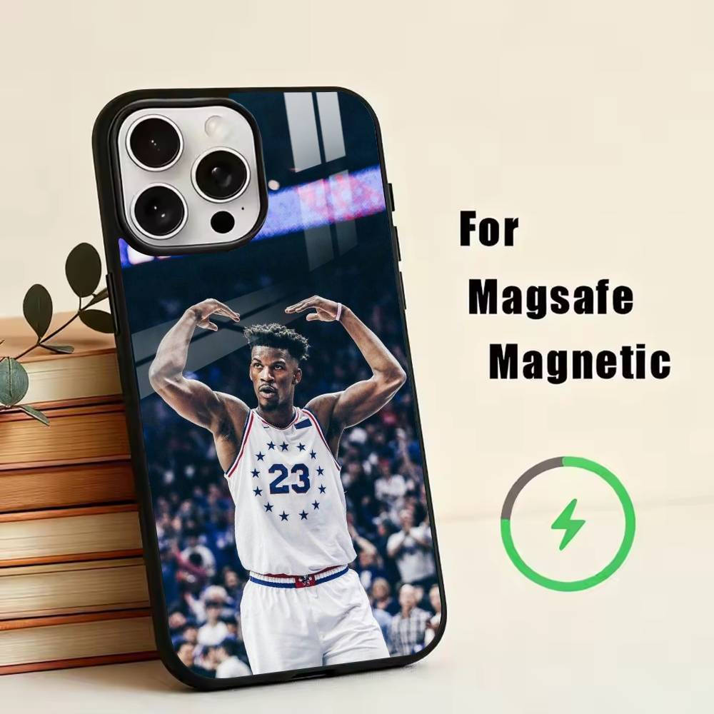 

J-Jimmy Butler Phone Case For iPhone17,16,15,14,13,12,11 Plus,Pro Magnetic For Magsafe Wireless Charging iPhone15Plus