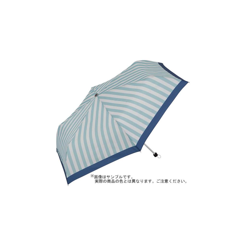 Miyajima Folding Umbrella 55cm Windproof Bone Striped Border Brown