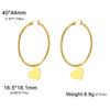 Teamer Trendige Große Creolen Stern Sonne Herz Blume Ahornblatt Edelstahl Ohrringe für Damen Mädchen Street Office Schmuck