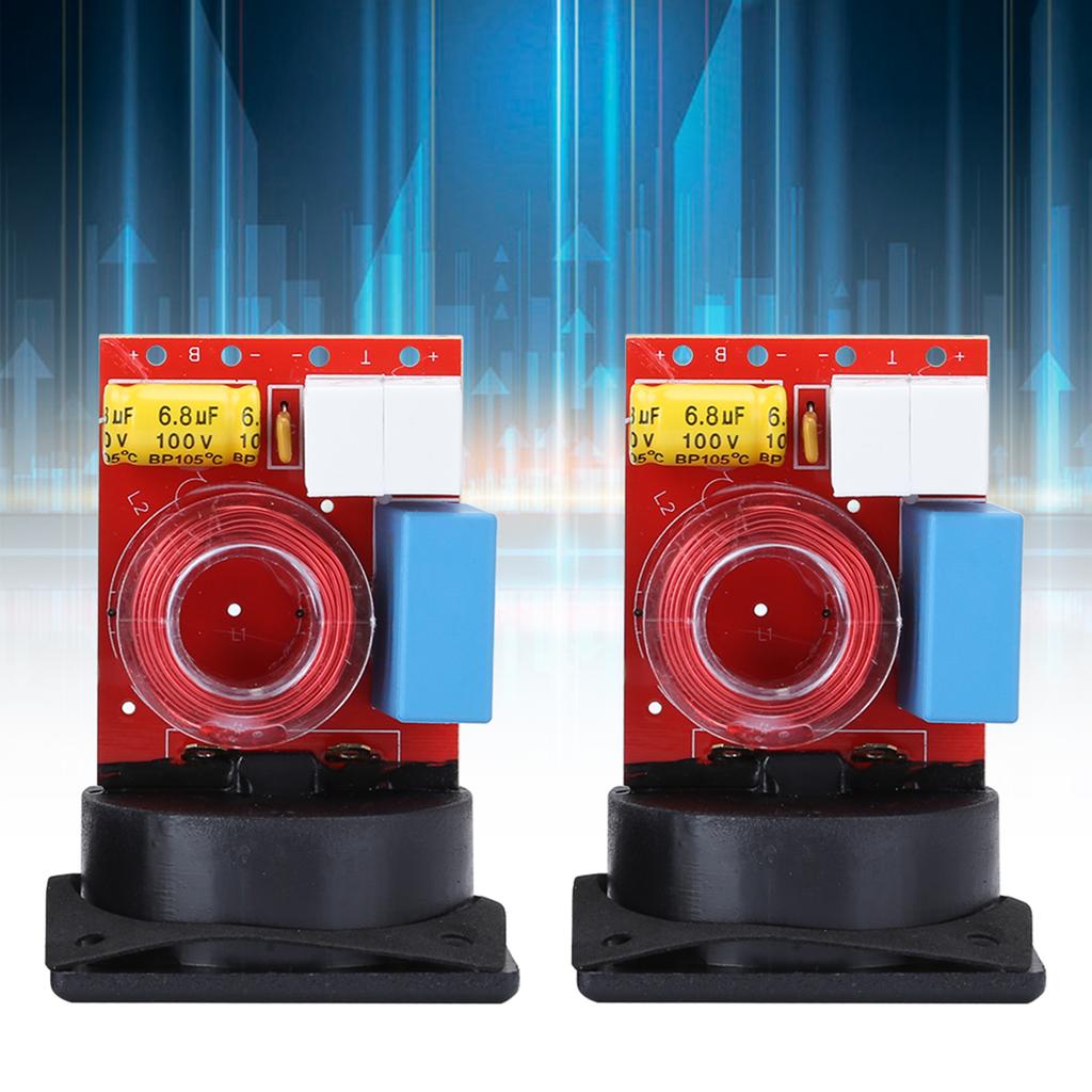 2PCS D222 High Low Frequency Divider Convenient Using Crossover Filter with Wire Box
