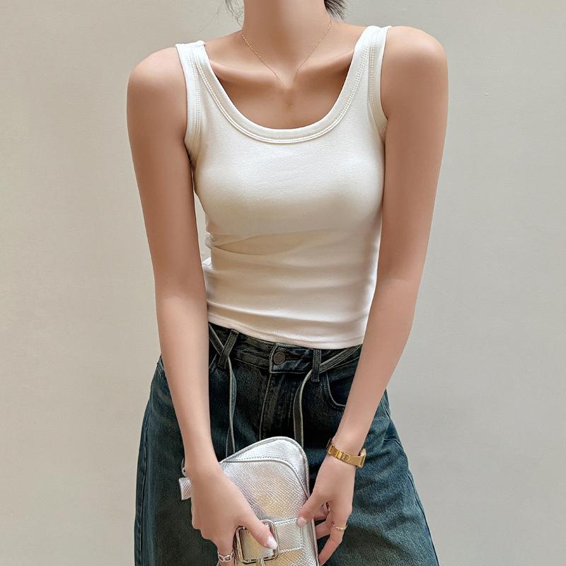 Women Sleeveless U Neck Tees T Shirt Ladies Tee Shirt Street Vest Wear Top