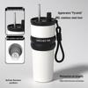 316 Stainless Steel Thermos Cup with Straw - Large Capacity, High Aesthetic Design for Coffee and Cold Drinks, Perfect Gift