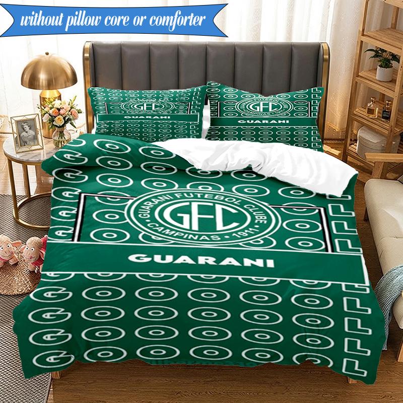 3PCS Football Club Emblem Printed Soft Bedding Set,Including 1pc Duvet Cover And 2pcs Pillowcases Perfect for Bedroom, Dormitory, Fan gift