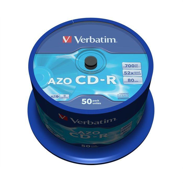 CD-R VERBATIM - 80 min - 700 Mo - 50 supports - 52x